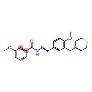 3-methoxy-N'-[4-methoxy-3-(4-thiomorpholinylmethyl)benzylidene]benzohydrazide