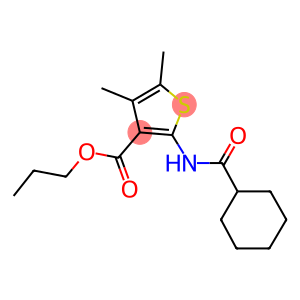 propyl 2-[(cyclohexylcarbonyl)amino]-4,5-dimethyl-3-thiophenecarboxylate