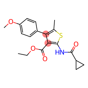 ethyl 2-[(cyclopropylcarbonyl)amino]-4-(4-methoxyphenyl)-5-methyl-3-thiophenecarboxylate