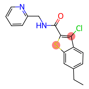 3-chloro-6-ethyl-N-(2-pyridinylmethyl)-1-benzothiophene-2-carboxamide