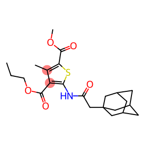 2-methyl 4-propyl 5-[(1-adamantylacetyl)amino]-3-methyl-2,4-thiophenedicarboxylate