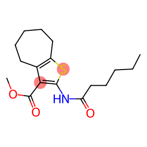 methyl 2-(hexanoylamino)-5,6,7,8-tetrahydro-4H-cyclohepta[b]thiophene-3-carboxylate