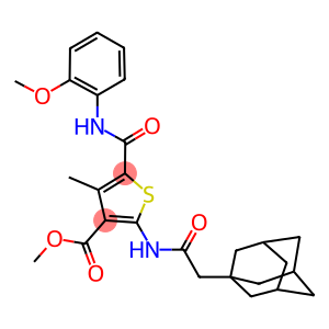 methyl 2-[(1-adamantylacetyl)amino]-5-[(2-methoxyanilino)carbonyl]-4-methyl-3-thiophenecarboxylate