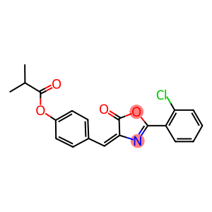 4-[(2-(2-chlorophenyl)-5-oxo-1,3-oxazol-4(5H)-ylidene)methyl]phenyl 2-methylpropanoate