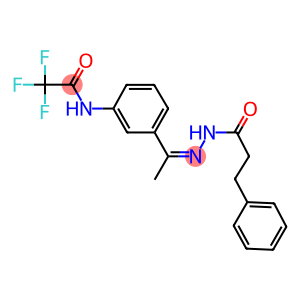 2,2,2-trifluoro-N-{3-[N-(3-phenylpropanoyl)ethanehydrazonoyl]phenyl}acetamide