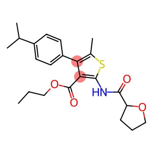 propyl 4-(4-isopropylphenyl)-5-methyl-2-[(tetrahydro-2-furanylcarbonyl)amino]-3-thiophenecarboxylate