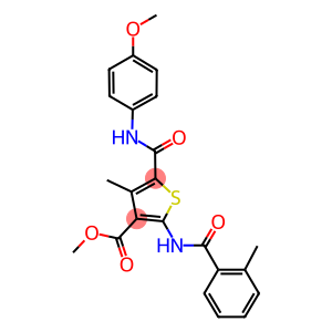 methyl 5-[(4-methoxyanilino)carbonyl]-4-methyl-2-[(2-methylbenzoyl)amino]thiophene-3-carboxylate