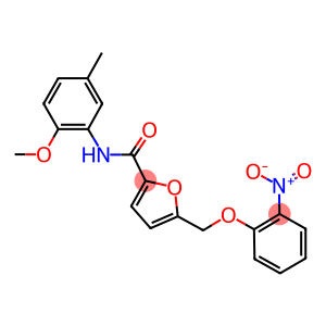 5-({2-nitrophenoxy}methyl)-N-(2-methoxy-5-methylphenyl)-2-furamide