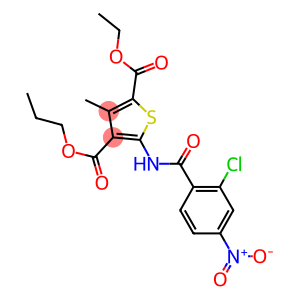 2-ethyl 4-propyl 5-({2-chloro-4-nitrobenzoyl}amino)-3-methyl-2,4-thiophenedicarboxylate