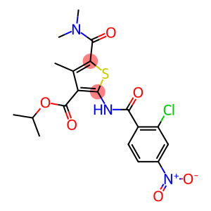 isopropyl 2-({2-chloro-4-nitrobenzoyl}amino)-5-[(dimethylamino)carbonyl]-4-methylthiophene-3-carboxylate