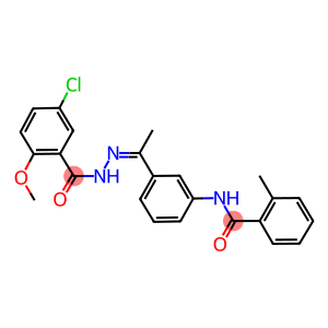 N-{3-[N-(5-chloro-2-methoxybenzoyl)ethanehydrazonoyl]phenyl}-2-methylbenzamide