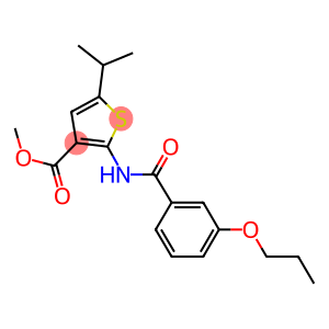 methyl 5-isopropyl-2-[(3-propoxybenzoyl)amino]-3-thiophenecarboxylate