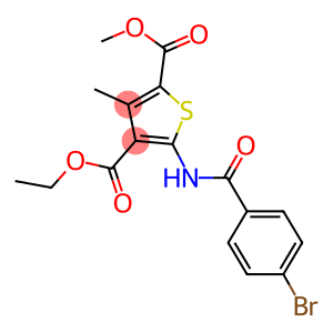 4-ethyl 2-methyl 5-[(4-bromobenzoyl)amino]-3-methyl-2,4-thiophenedicarboxylate