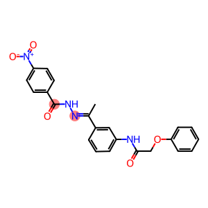 N-[3-(N-{4-nitrobenzoyl}ethanehydrazonoyl)phenyl]-2-phenoxyacetamide