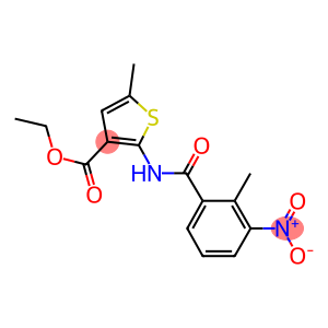 ethyl 2-({3-nitro-2-methylbenzoyl}amino)-5-methylthiophene-3-carboxylate