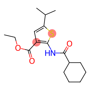 ethyl 2-[(cyclohexylcarbonyl)amino]-5-isopropylthiophene-3-carboxylate