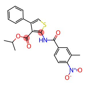 isopropyl 2-({4-nitro-3-methylbenzoyl}amino)-4-phenyl-3-thiophenecarboxylate