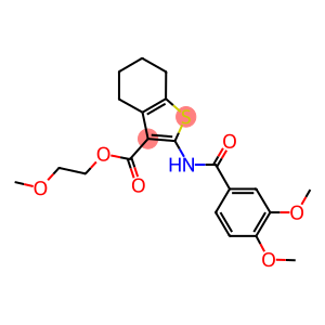 2-methoxyethyl 2-[(3,4-dimethoxybenzoyl)amino]-4,5,6,7-tetrahydro-1-benzothiophene-3-carboxylate