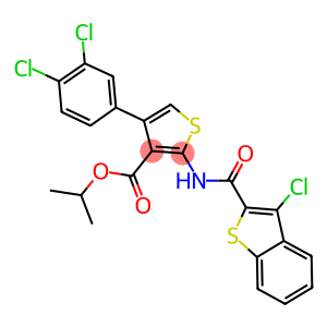 isopropyl 2-{[(3-chloro-1-benzothien-2-yl)carbonyl]amino}-4-(3,4-dichlorophenyl)thiophene-3-carboxylate