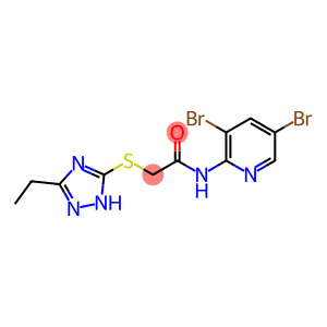 N-(3,5-dibromo-2-pyridinyl)-2-[(5-ethyl-4H-1,2,4-triazol-3-yl)sulfanyl]acetamide