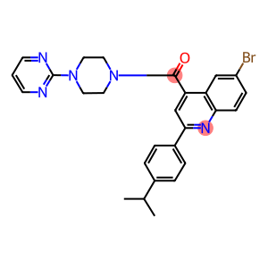 6-bromo-2-(4-isopropylphenyl)-4-{[4-(2-pyrimidinyl)-1-piperazinyl]carbonyl}quinoline