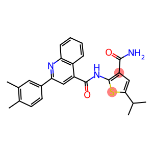 N-[3-(aminocarbonyl)-5-isopropyl-2-thienyl]-2-(3,4-dimethylphenyl)-4-quinolinecarboxamide