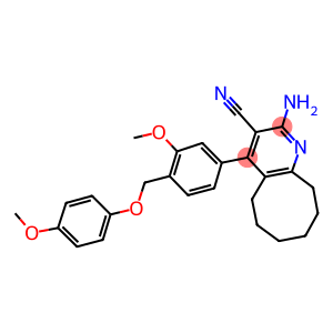 2-amino-4-{3-methoxy-4-[(4-methoxyphenoxy)methyl]phenyl}-5,6,7,8,9,10-hexahydrocycloocta[b]pyridine-3-carbonitrile