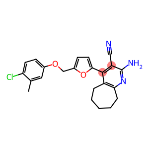 2-amino-4-{5-[(4-chloro-3-methylphenoxy)methyl]-2-furyl}-6,7,8,9-tetrahydro-5H-cyclohepta[b]pyridine-3-carbonitrile