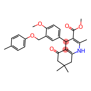 methyl 4-{4-methoxy-3-[(4-methylphenoxy)methyl]phenyl}-2,7,7-trimethyl-5-oxo-1,4,5,6,7,8-hexahydro-3-quinolinecarboxylate