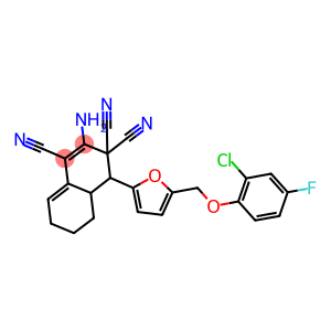 2-amino-4-{5-[(2-chloro-4-fluorophenoxy)methyl]-2-furyl}-4a,5,6,7-tetrahydro-1,3,3(4H)-naphthalenetricarbonitrile