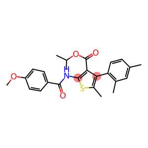 isopropyl 4-(2,4-dimethylphenyl)-2-[(4-methoxybenzoyl)amino]-5-methyl-3-thiophenecarboxylate