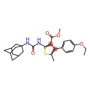 methyl 2-{[(1-adamantylamino)carbonyl]amino}-4-(4-ethoxyphenyl)-5-methyl-3-thiophenecarboxylate