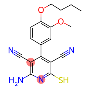 2-amino-4-(4-butoxy-3-methoxyphenyl)-6-sulfanyl-3,5-pyridinedicarbonitrile