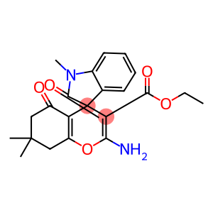 ethyl 2-amino-1',7,7-trimethyl-2',5-dioxo-1',3',5,6,7,8-hexahydro-spiro[4H-chromene-4,3'-(2'H)-indole]-3-carboxylate