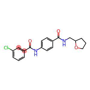3-chloro-N-(4-{[(tetrahydro-2-furanylmethyl)amino]carbonyl}phenyl)benzamide