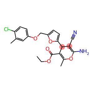 ethyl 6-amino-4-{5-[(4-chloro-3-methylphenoxy)methyl]-2-furyl}-5-cyano-2-methyl-4H-pyran-3-carboxylate