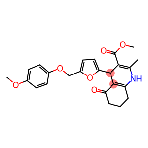 methyl 4-{5-[(4-methoxyphenoxy)methyl]-2-furyl}-2-methyl-5-oxo-1,4,5,6,7,8-hexahydro-3-quinolinecarboxylate