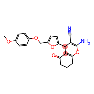 2-amino-4-{5-[(4-methoxyphenoxy)methyl]-2-furyl}-5-oxo-5,6,7,8-tetrahydro-4H-chromene-3-carbonitrile