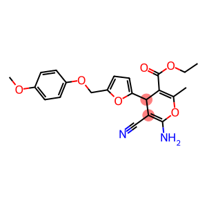 ethyl 6-amino-5-cyano-4-{5-[(4-methoxyphenoxy)methyl]-2-furyl}-2-methyl-4H-pyran-3-carboxylate