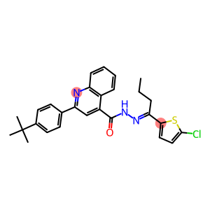 2-(4-tert-butylphenyl)-N'-[1-(5-chloro-2-thienyl)butylidene]-4-quinolinecarbohydrazide