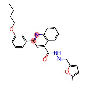 2-(3-butoxyphenyl)-N'-[(5-methyl-2-furyl)methylene]-4-quinolinecarbohydrazide