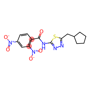 N-[5-(cyclopentylmethyl)-1,3,4-thiadiazol-2-yl]-2,4-bisnitrobenzamide