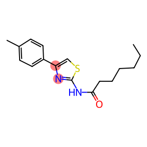 N-[4-(4-methylphenyl)-1,3-thiazol-2-yl]heptanamide