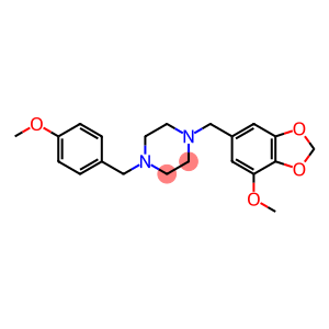 1-[(7-methoxy-1,3-benzodioxol-5-yl)methyl]-4-(4-methoxybenzyl)piperazine