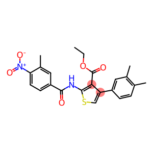 ethyl 4-(3,4-dimethylphenyl)-2-({4-nitro-3-methylbenzoyl}amino)-3-thiophenecarboxylate