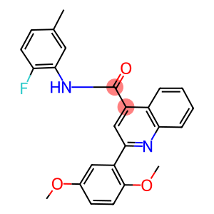 2-(2,5-dimethoxyphenyl)-N-(2-fluoro-5-methylphenyl)-4-quinolinecarboxamide