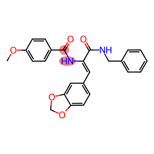 N-{2-(1,3-benzodioxol-5-yl)-1-[(benzylamino)carbonyl]vinyl}-4-methoxybenzamide