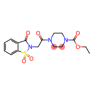 ethyl 4-(2-(1,1-dioxido-3-oxobenzo[d]isothiazol-2(3H)-yl)acetyl)piperazine-1-carboxylate