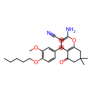 2-amino-7,7-dimethyl-4-[3-(methyloxy)-4-(pentyloxy)phenyl]-5-oxo-5,6,7,8-tetrahydro-4H-chromene-3-carbonitrile