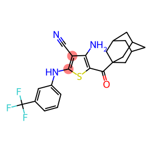4-amino-5-(tricyclo[3.3.1.1~3,7~]dec-1-ylcarbonyl)-2-{[3-(trifluoromethyl)phenyl]amino}thiophene-3-carbonitrile